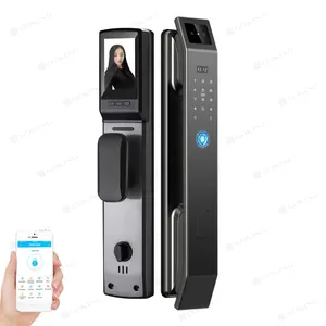 Goking Atacado Automático Keyless Digital Biométrico Fingerprint Lock Reconhecimento Elétrico Rosto Fechadura Da Porta Da Frente Para Portão Ao Ar Livre