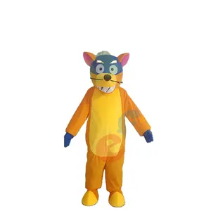 Efun MOQ 1 PC custom made orange Wolf Mascot Costume walking animal Anime cartoon for Halloween Party