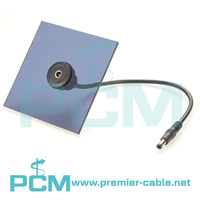 DC Power 5,5mm X 2,1mm Jack macho a hembra Cable de extensión de montaje en panel redondo, montaje empotrado en chasis de MM, toma de corriente DC5521
