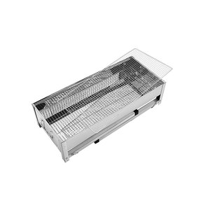 Barbecue portable d'extérieur en acier inoxydable <span class=keywords><strong>pour</strong></span> 5 personnes avec dispositif de sécurité flamme, idéal <span class=keywords><strong>pour</strong></span> pique-nique, jardin, fête, cuisine, terrasse - Product Image 2