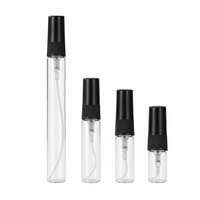Botol Parfum Isi Ulang Kaca Bening Mini Spray Atomizer Set 2ml 3ml 5ml 10ml Dropper Press Spray untuk Perjalanan