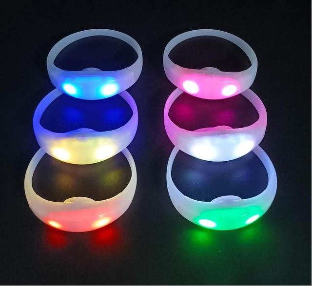 DMX Remote Controlled Sound Activated Led Bracelet Music Rhythm Wristband Voice Activated Bracelet for Concert Party