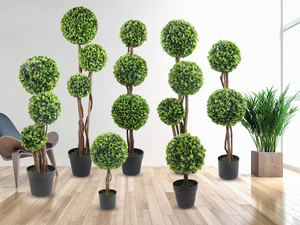 5피트 인조 회양목 잔디볼 토피어리 나무 실내 가정 장식용 인공 식물 - Product Image 4