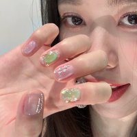Nouvelle Collection Printemps-Été 2026 : Faux Ongles à Presser Macaron Couleurs Contrastées, Style Fleur 3D/Crème, Mignons pour les Vacances, Lot Complet de 10 Pièces, Forme Amande
