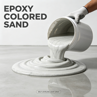 Revêtement de sol en époxy, effet marbre sable coloré, système de revêtement de sol décoratif industriel
