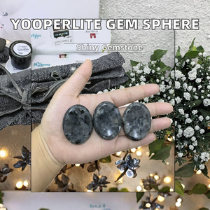 Prix d'usine en gros Pierres naturelles polies Yooperlite Reiki Flash Gemstones Feng Shui Cristaux artisanaux ovales étanches - Product Image 2