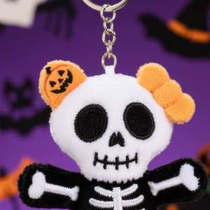 Fashionable Plush Black <strong>Cat</strong> <strong>Figurines</strong> with Girlish Hearts Squeaky Calls Hooks for Backpacks Keychains Pendants - Product Image 6