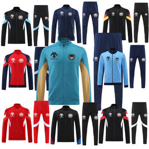 Großhandel Herren Fußball-Sportbekleidung Zweiteiliger Fußball-Trainingsanzug mit Reißverschluss Winter-Trainingsjacke Fußball-Joggingjacke - Product Image 1