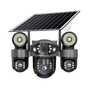Lampe solaire LED intelligente avec 3 caméras 4K réglables, projecteur de sécurité extérieur, étanche IP65 pour jardin - Product Image 5