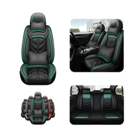 SUNNUO Coussin de protection universel en cuir PU pour sièges avant de voiture, accessoires de décoration intérieure sportive classique