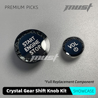 Kit de Pomo de Palanca de Cambios de Cristal para BMW Serie G LHD RHD G01 G02 G05 X3 X4 X5 X6 X7 G12 G20 G30 340i 440i 2018-2023 Reemplazo Completo