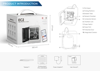 KOKONI EC2 Printer 3D cerdas, pencetak 3D kecil dengan kamera Desktop untuk anak-anak