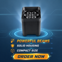 7*20W  Projecteur LED PAR  Batterie et sans fil  Étanche