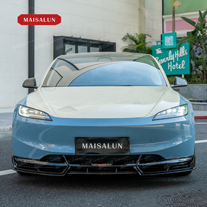 MSL ชุดบอดี้สีดำเงาสำหรับ Tesla รุ่น<span class=keywords><strong>3</strong></span>ใหม่สภาพด้านหน้าลิปสปอยเลอร์กระโปรงข้างกระโปรงข้างชุดบอดี้ดิฟฟิวเซอร์ด้านหลัง - Product Image 3