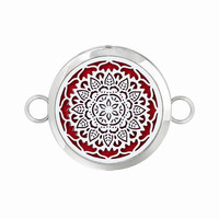 Mandala 30mm En Acier Inoxydable Arôme Parfum Diffuseur Bracelet Médaillon Aromathérapie Bracelet DIY Femmes Fabrication de Bijoux Sans Chaîne