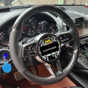 Customized Carbon Fiber Steering Wheel for Porsche 911 718 991 Cayenne Macan Boxster Panamera Old to New Aftermarket Retrofit - Product Image 1