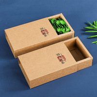Quantité minimale de commande bas boîte à thé personnalisée couleur imprimé LOGO papier kraft carte blanche pliante petit paquet boîte à tiroir carton boîte à cartes en or