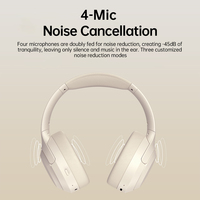 Auriculares Inalámbricos con Cancelación de Ruido ANC de 4 Micrófonos, Auriculares Estéreo Supraaurales con Bluetooth y 70 Horas de Reproducción, Fabricante OEM