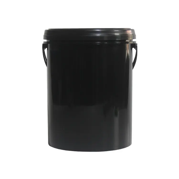ブラックバケットの種類20 Lプラスチックバケットブラックペール20リットルプラスチックパイ/食品グレード収納プラスチックバケット