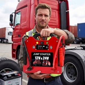 Arrancador de Coches de Alta Potencia 12V 24V 80000mAh con <span class=keywords><strong>Batería</strong></span> Portátil de Litio-Ferrofosfato, Linterna LED y Protección Antichispas - Product Image 6