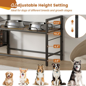 Elegante y Ecológico Soporte Elevado para Comedero de Perro de Acero Inoxidable, Ajustable, para Comida y Agua - Product Image 3