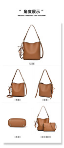 New Fashion Crossbody Bags High Quality Pu Leather Shoulder Bucket Bag Casual Totes Luxury Women Handbags and <b>Purses</b> - Product Image 5