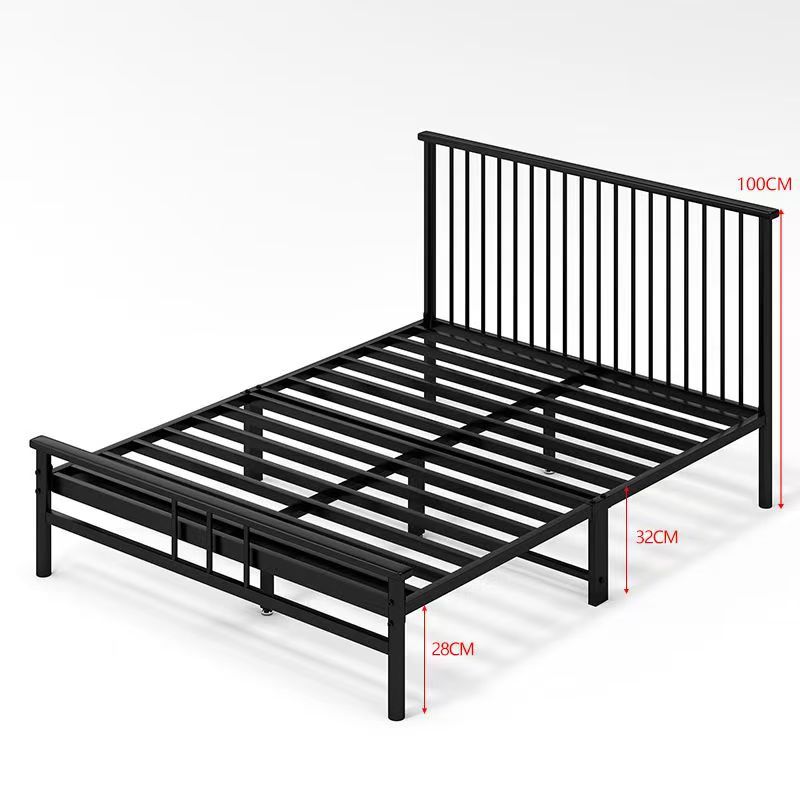 Black [Reinforced Under-Bed Beams] Silent Slatted Frame
