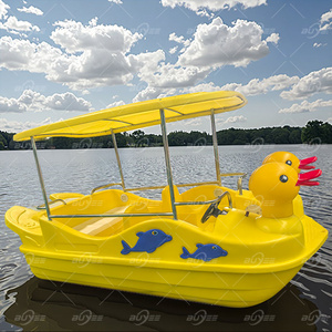 Bote Eléctrico Tipo <span class=keywords><strong>Pato</strong></span> de 5 Plazas, Yate Deportivo Estable para <span class=keywords><strong>Pesca</strong></span>, Adultos y Niños, Material PE, Batería, Bote de Remo para Lagos - Product Image 2