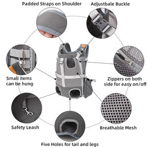 Evcil Hayvan Taşıma Çantası OEM Taşınabilir Evcil Hayvan Sırt Çantası Havalandırmalı Nefes Alabilen Polyester Çanta Köpekler Kediler için Bisiklet Yürüyüş Seyahat Açık Hava için Fermuarlı - Product Image 5