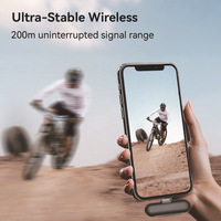 Microphone cravate sans fil 2,4 GHz avec clip USB-C / pour interface iOS pour enregistrement vidéo Android iPhone YouTube Vlog