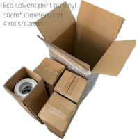 UNEWPRINT Lot de 4 rouleaux de film vinyle flexible d'impression éco-solvant PU HTV de 50 cm x 30 m