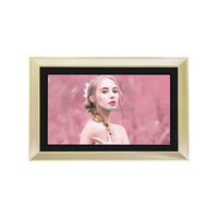 Haute qualité 1920x1080 IPS écran large Angles de vue lecteur multimédia Lcd 21.5 22 pouces grande taille cadre en bois vidéo Photo cadre numérique