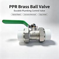 Katup Bola Kuningan PPR Katup Bola Kuningan PPR Double Union Untuk Sistem Pemanas dan Saluran Air