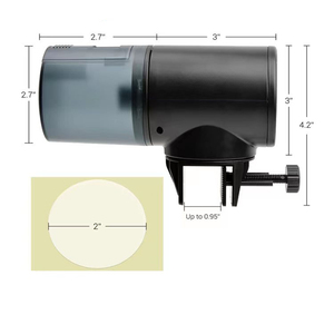 Distributeur automatique de nourriture pour poissons d'aquarium avec deux méthodes de fixation, minuterie intelligente, distributeur automatique de nourriture pour poissons réglable - Product Image 4