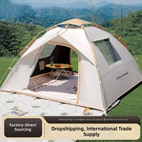 Tente de camping pliable portable pour l'extérieur, tente entièrement automatique à installation rapide, prête pour la plage et imperméable