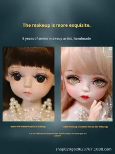 BJD 30cm Bamboo SD Petite poupée de mode Katie Maquillage Fille Déguisement Cadeau Anniversaire Jouet princesse réaliste - Product Image 3