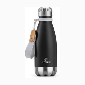9 oz Water <b>Bottle</b> Mini Insulated Water <b>Bottle</b> for Kids School Stainless <b>Steel</b> Vacuum Cola Shape Sports Flask with Carry Rope - Product Image 2
