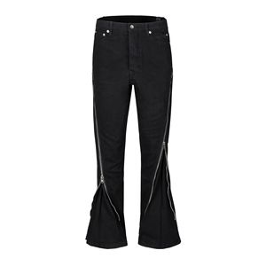 Pantaloni Unisex a Zampa d'Elefante TT in Denim con Cerniera, Traspiranti e Impermeabili per la Stagione Primaverile, Stile Hip Hop - Product Image 1