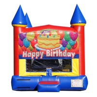 Bannières de panneau d'art de fête à thème extérieur 13ft Commercial 0.55mm PVC Avengers Château gonflable avec filet de sécurité