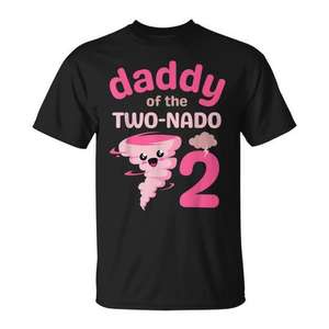 Camiseta Daddy Of The Two Nado, camiseta para fiesta de 2.º cumpleaños para niños - Product Image 1