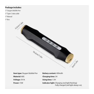 Nouveau stylo à bulles ABS haute fréquence 7 couleurs, machine faciale portative exfoliante, capsule de jet d'oxygène CO2 FP600 - Product Image 6