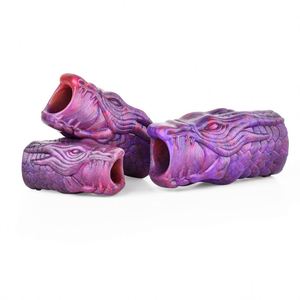 NNSX Dog Knot Sheath Silicone Penis Sleeve with Anti-drop Ring Deep Purple <b>Dildo</b> Extender Cock Enlargement Sex Toys for Men - Product Image 1