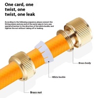 Nouveau produit 2025 accessoire de quincaillerie de salle de bain 1/2 "connecteur de tuyau de tuyau de jardin en laiton avec serrure adaptateur de robinet facile à installer