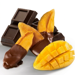 Bulk Wholesale Dried Mango Slices Dipped in Dark <b>Chocolate</b> Snacking - Product Image 2