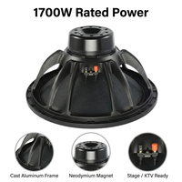 Haut-parleur de subwoofer néodyme HD18SW115 18 pouces, 1700 W RMS, 3400 W de crête, 8 ohms, bobine vocale de 4,5 pouces pour système de sonorisation PA de scène