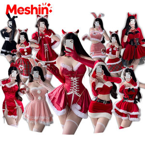 Meshin Children's <b>TV</b> & Movie Christmas Outfits for Women Sexy Princess Canary Velvet Xmas Set - Product Image 1