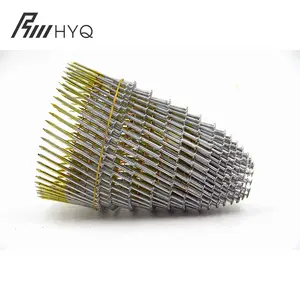 cheap scrwe coil nails stainless steel coil nails diamond point coated shank pallet coil nails