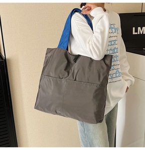 Bolso de Mano Plegable para Uso Diario, Impermeable, de Nailon, con Cierre Geométrico, Gran Capacidad, para Guardar Verduras en el Supermercado - Product Image 2