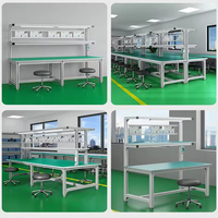Table de travail personnalisée en aluminium de fabrication SMT, profilé en aluminium, table de travail ESD, poste de travail pour ligne d'assemblage