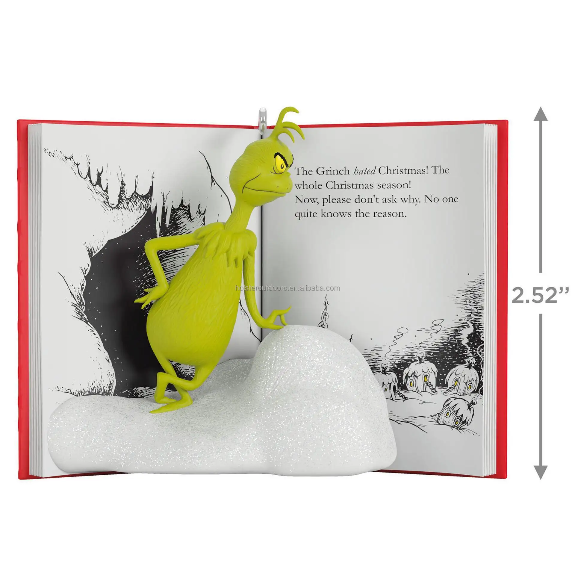 Hallmark Keepsake Christmas Ornament 2022,How Stole holiday A Sour Grinchy Frown funny books Ornaments for Xmas Tree decor